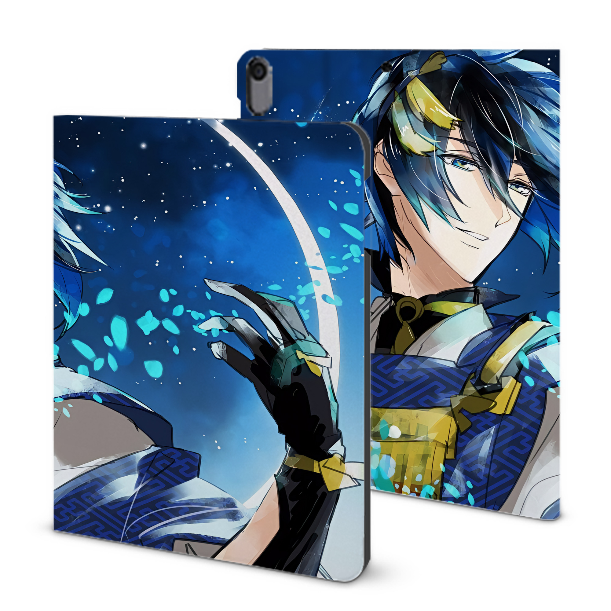 （画像用） 刀剣乱舞 Touken Ranbu IPad ケース ブック型 PUレザー TPU 耐衝撃 軽量 薄型 ペン収納なし 全面保護 IPad 各モデル対応